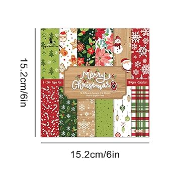 Amazon.co.jp: クリスマスクラフトペーパー | 6インチ